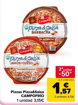 Carrefour Market Campofrío pizzas pizza&salsa oferta