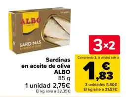 Carrefour Market Albo sardinas en aceite de oliva oferta