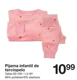 Zeeman Pijama infantil de terciopelo oferta