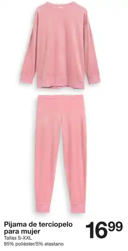 Zeeman Pijama de terciopelo para mujer oferta
