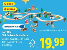 Lidl Lupilu set de tren de madera oferta