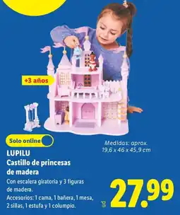 Lidl Lupilu castillo de princesas de madera oferta