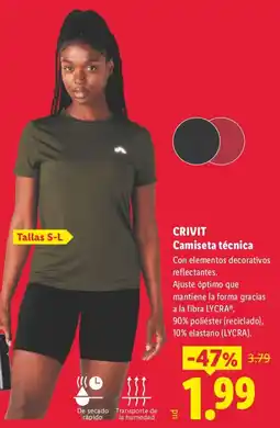 Lidl Crivit camiseta técnica oferta