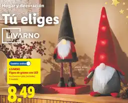 Lidl Livarno figura de gnomos con led oferta