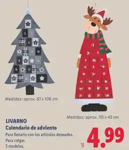 Lidl Livarno calendario de adviento oferta