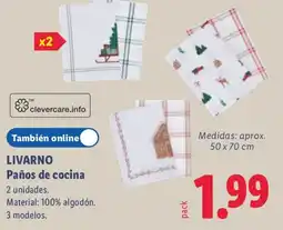 Lidl Livarno paños de cocina oferta