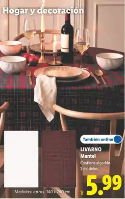 Lidl Livarno mantel oferta