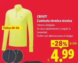 Lidl Crivit camiseta térmica técnica oferta
