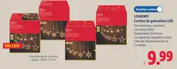 Lidl Livarno cortina de guirnaldas led oferta