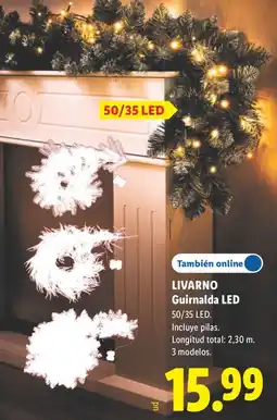 Lidl Livarno guirnalda led oferta