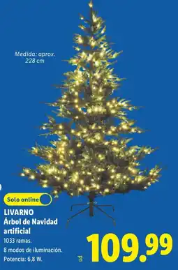 Lidl Livarno árbol de navidad artificial oferta