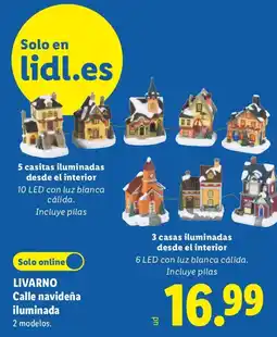 Lidl Livarno calle navideña iluminada oferta