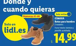 Lidl Esmara Botas para hombre oferta