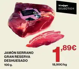 El Corte Inglés Serrano - jamón gran reserva deshuesado oferta