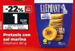 Dia Elephant - pretzels con sal marina oferta
