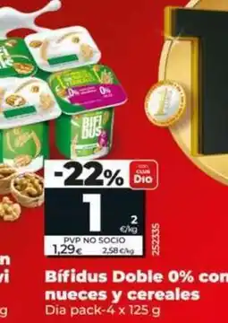 Dia Dia - bifidus doble 0% con nueces y cereales oferta