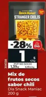 Dia Dia snack maniac - mix de frutos secos sabor chili oferta