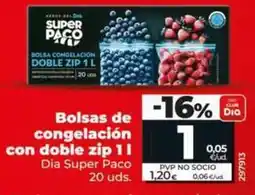Dia Dia super paco - bolsas de congelación con doble zip oferta