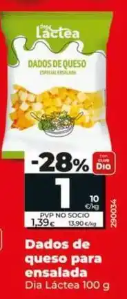 Dia Dia lactea - lactaca dados de queso para ensalada oferta