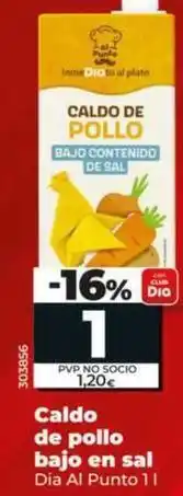 Dia Dia al punto - caldo de pollo bajo en sal oferta