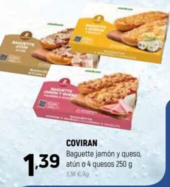 Coviran Coviran Baguette jamón y queso, atún o 4 quesos 250 g oferta