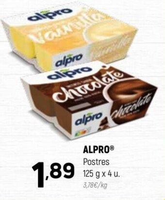 Coviran Alpro Postres 125 g x 4 u oferta