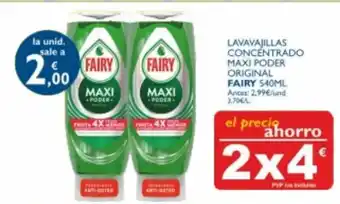 Cash Ecofamilia Fairy Lavavajillas concentrado Maxi Poder Original 540ml oferta