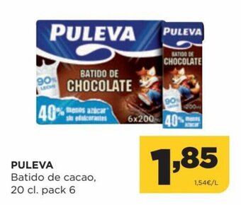 Alimerka Puleva Batido de Cacao, 20 cl. Pack 6 oferta