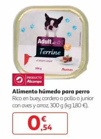 Alcampo Alimento Húmedo Para Perro Rico En Buey, Cordero O Pollo O Junior Con Aves y Arroz, 300 g oferta