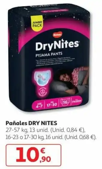 Alcampo Pañales Dry Nites 27-57 Kg. 13 Unid. oferta