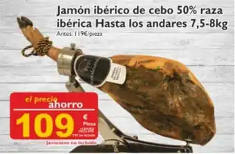 Supermercados La Despensa Jamón Ibérico de Cebo 50% Raza Ibérica Hasta Los Andares 7.5-8 kg oferta
