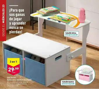 ALDI Home Creation Banco-mesa Multifunción Infantil oferta