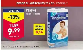 ALDI Pañales oferta