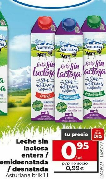 Maxi Dia Leche sin lactosa central lechera asturiana oferta