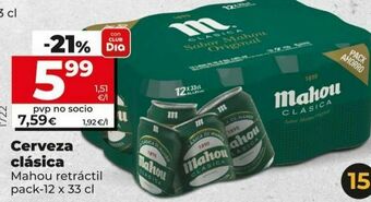 La Plaza de DIA Cerveza mahou oferta