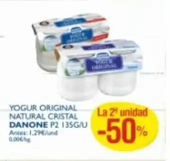 Supermercados La Despensa Danone Yogur Original Natural Cristal P2 135 g/u oferta