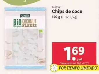 Lidl Alesto Chips de coco 150g oferta