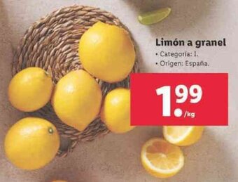 Lidl Limón a granel oferta