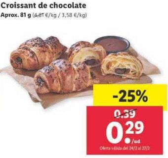 Lidl Croissant de Chocolate Aprox. 81 g oferta