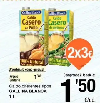 SPAR Gallina Blanca Caldo diferentes tipos 1l oferta