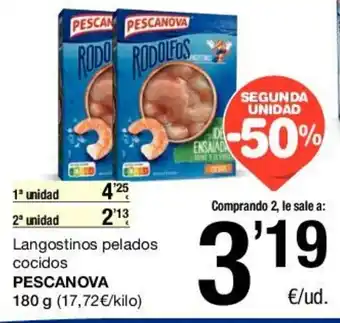 SPAR Pescanova Langostinos pelados cocidos 180g oferta