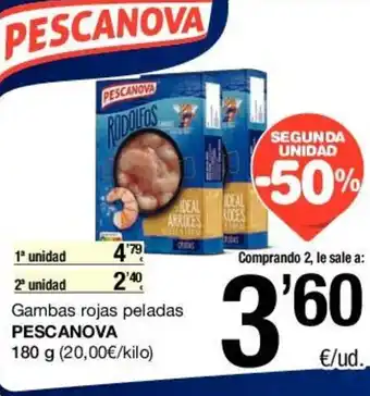 SPAR Pescanovas Gambas rojas peladas 180g oferta
