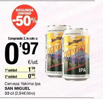 SPAR San Miguel Cerveza Yakima Ipa 33cl oferta