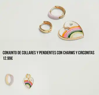 Conjunto de collares y pendientes con charms y corconitas
