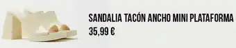 Bershka Sandalia tacón ancho mini plataforma oferta