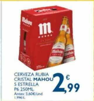 Supermercados La Despensa Cerveza Rubia Cristal Mahou 5 Estrella oferta