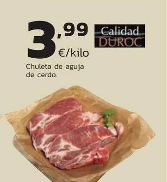 Supermercados Lupa Chuleta De Aguja De Cerdo oferta