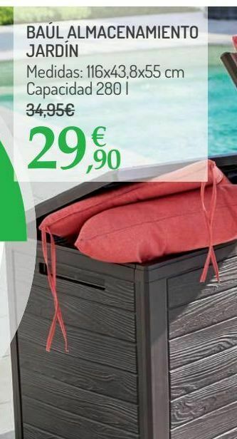 Carrefour Baúl almacenamiento jardín oferta