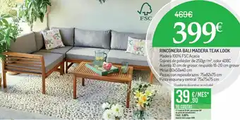 Carrefour Rinconera bali maderaq teak look oferta