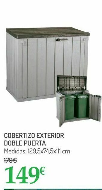 Carrefour Cobertizo exterior doble puerta oferta